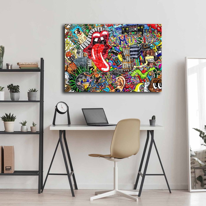 Wallity Cuadro sobre Lienzo Decorativo Multicolor 70 x 100 cm